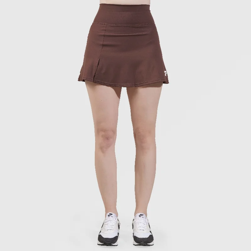 Pace Skirt (Brown) wool skirt sturdy