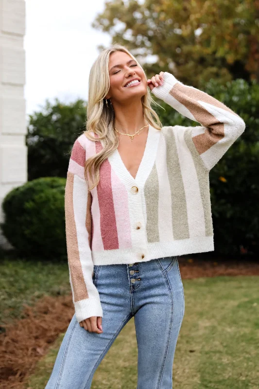 FINAL SALE - Classically Cozy Striped Color Block Sweater Cardigan Boxy Cardigan Fitted Cardigan A-Line FINAL SALE - Classically Cozy Striped Color Block Sweater Cardigan Boxy Cardigan Fitted Cardigan A-Line