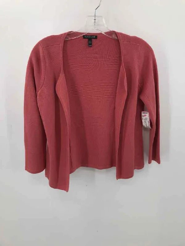 Pre-Owned Eileen Fisher Orange Size XSP Cardigan Sweater Notch Collar Peter Pan Collar Cowl Neck Pre-Owned Eileen Fisher Orange Size XSP Cardigan Sweater Notch Collar Peter Pan Collar Cowl Neck