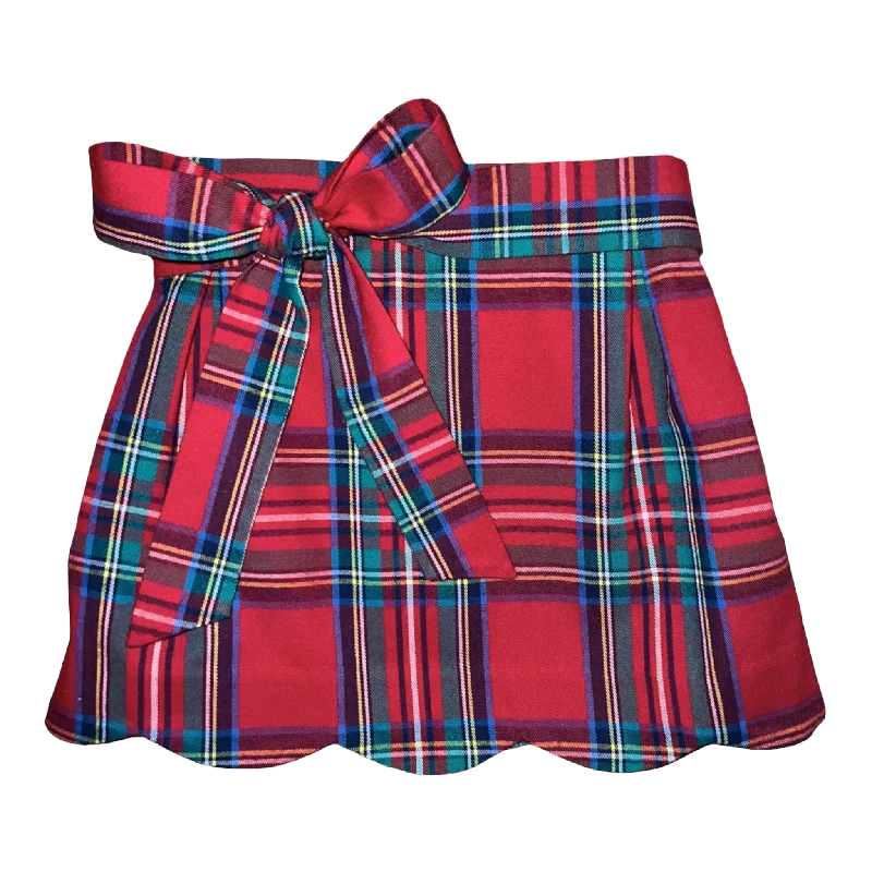 Seabrook Island Scalloped Skirt- Tybee Tartan Plaid tiered skirt playful