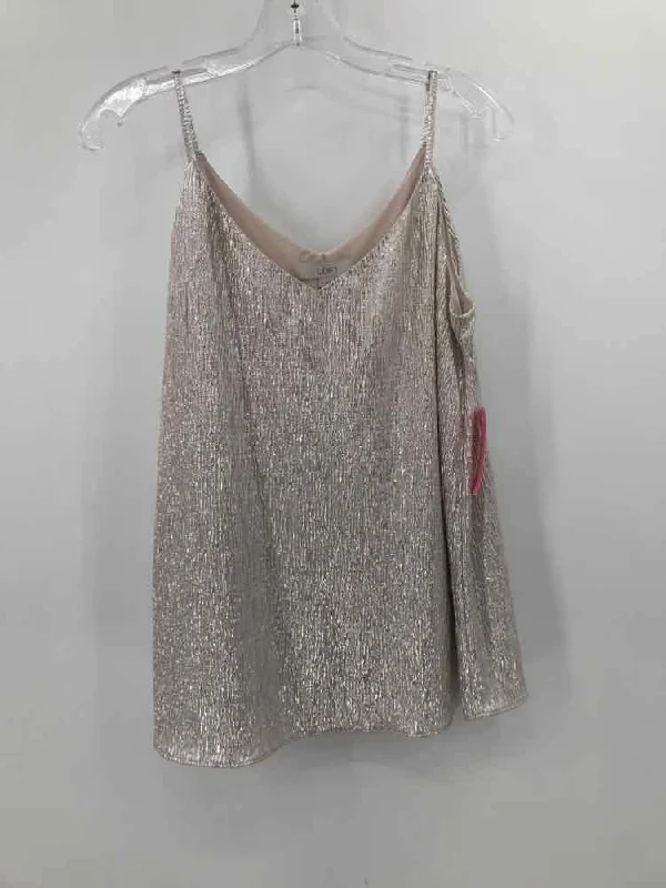Pre-Owned Loft Tan Size Small Tank Top silver tank top