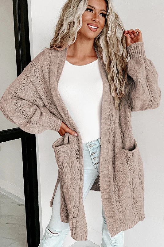 Casual Cable Knit Cardigan Long Cardigan Short Cardigan Medium Cardigan