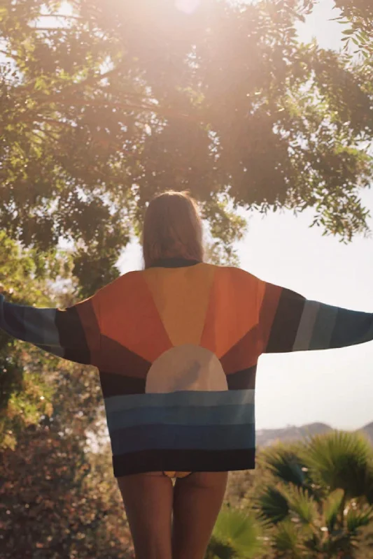 California Dreamin Sweater Cardigan Front Pockets Side Pockets Patch Pockets
