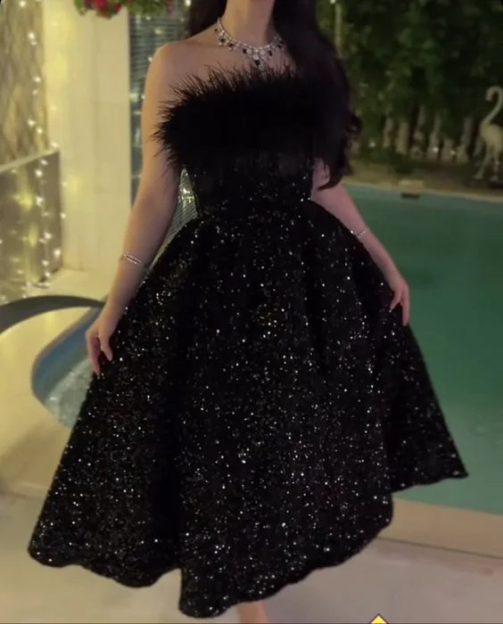 Shiny Black Sequins A-line Party Dress,Black Cocktail Dress cc1271 Tunics Review highly Shiny Black Sequins A-line Party Dress,Black Cocktail Dress cc1271 Tunics Review highly