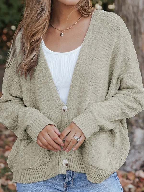 Bohemian Style Viscose Cardigan Cable Knit Ribbed Knit Lace Knit