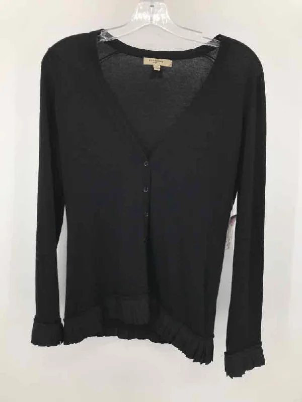 Pre-Owned Burberry Black Size Medium Cardigan Sweater Beaded Cardigan Sequined Faux Fur Pre-Owned Burberry Black Size Medium Cardigan Sweater Beaded Cardigan Sequined Faux Fur