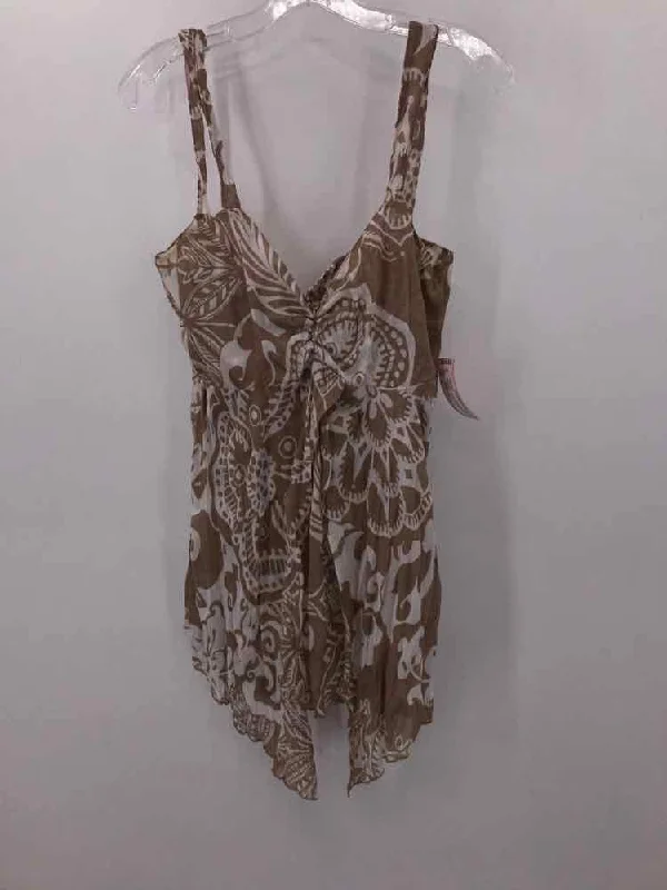Pre-Owned Bandolera Tan Size 46 Tank Top cutout tank top