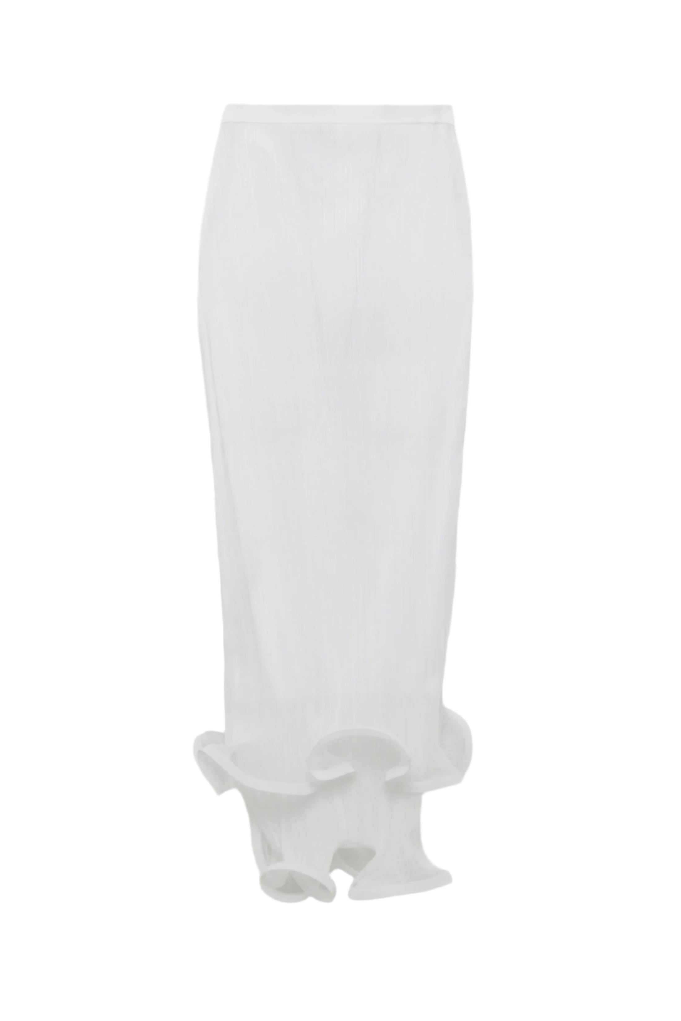 Kelso Skirt - White cashmere skirt soft