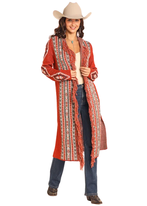 Women's Rock & Roll Cowgirl Sweater Cardigan #BW95T04461 Elegant Classic Vintage