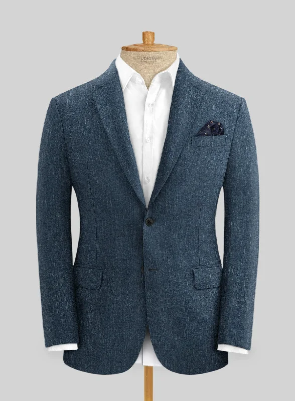 Solbiati Linen Wool Silk Balco Jacket Stand-Up Collar Roll-Neck Collar Turtle Neck