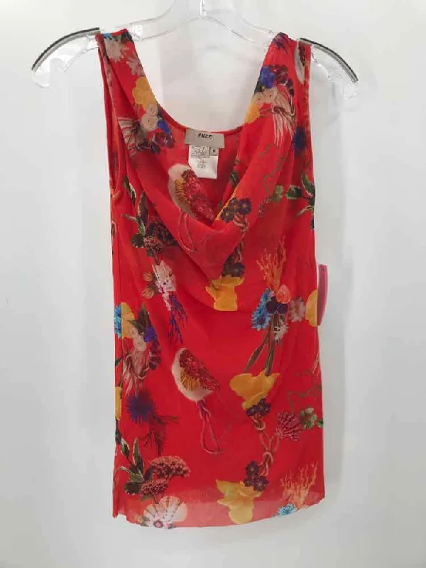 Pre-Owned Fuzzi Orange Size Small Tank Top coral tank top