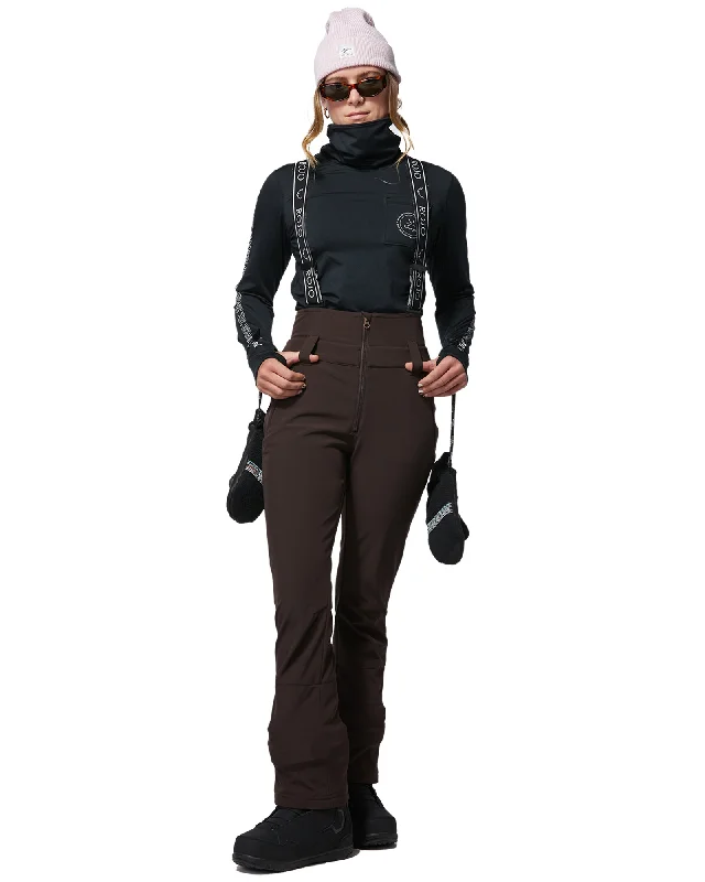 SOFTSHELL HIGH RISE PANT-JAVA Comfy Zip-Up Pants