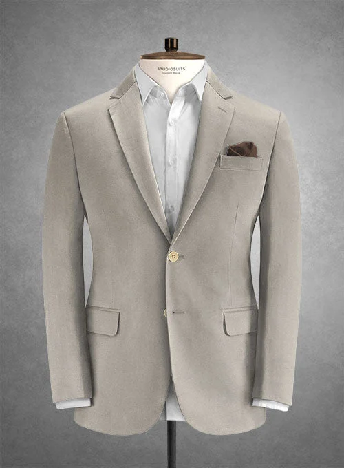 Caccioppoli Cotton Cashmere Beige Jacket Bomber Jacket Anorak Windbreaker