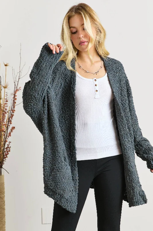 ADORA Popcorn Knit Open Front Long Sleeve Cardigan Button Cardigan Zip Cardigan Pullover Cardigan ADORA Popcorn Knit Open Front Long Sleeve Cardigan Button Cardigan Zip Cardigan Pullover Cardigan
