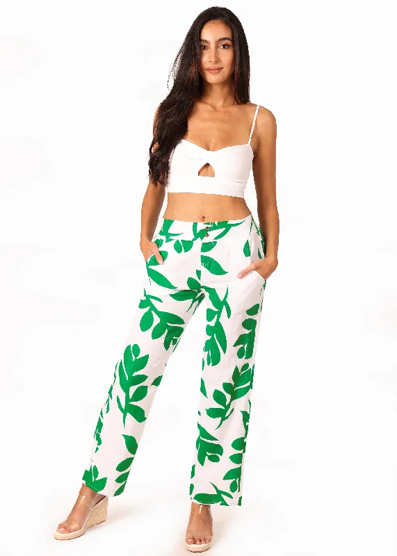 'Mallory' Flare Cotton Pants Print Soft Stretch Leggings