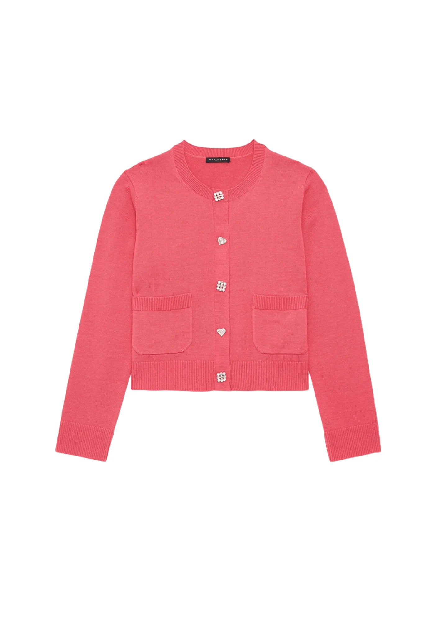 PINK GYSLAIN WOOL CARDIGAN Sequined Glittery Shiny