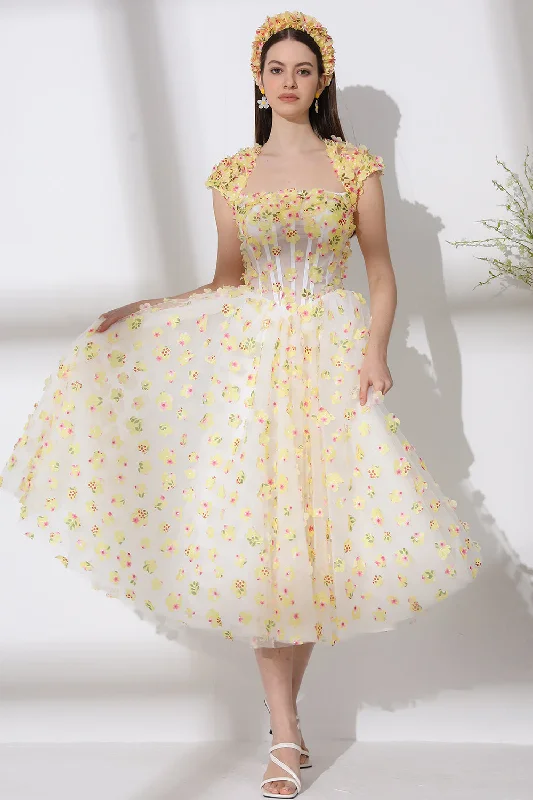 Strapless Corset 3D Floral Dress with Cap Sleeves Jacket Wool Fabric Cashmere Fabric Tweed Fabric Strapless Corset 3D Floral Dress with Cap Sleeves Jacket Wool Fabric Cashmere Fabric Tweed Fabric