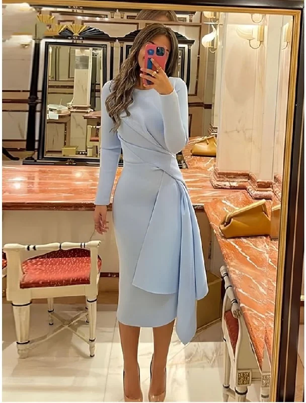 Sheath / Column Cocktail Dresses Elegant Midi-length Party Dress cc875 Tunics Chic fashionable Sheath / Column Cocktail Dresses Elegant Midi-length Party Dress cc875 Tunics Chic fashionable