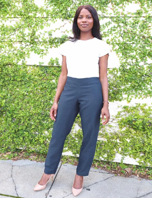 Midnight Blue Pants Fashionable Tapered Leg Pants