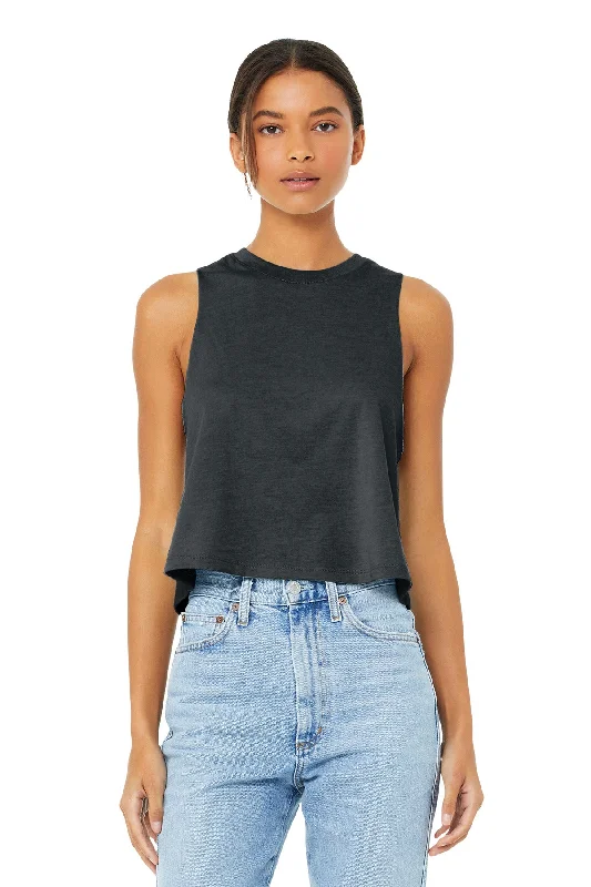 BELLA+CANVAS ® Women's Racerback Cropped Tank. BC6682 coral tank top