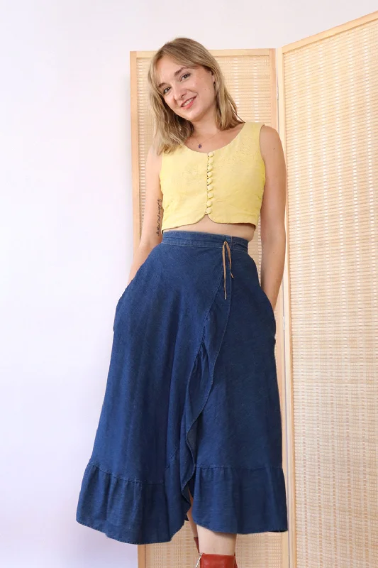 Levi's Denim Peasant Skirt XS/S pencil skirt chic
