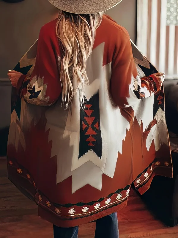 Bohemian Long Sleeve Cardigan Satin Fabric Silk Fabric Chiffon Fabric
