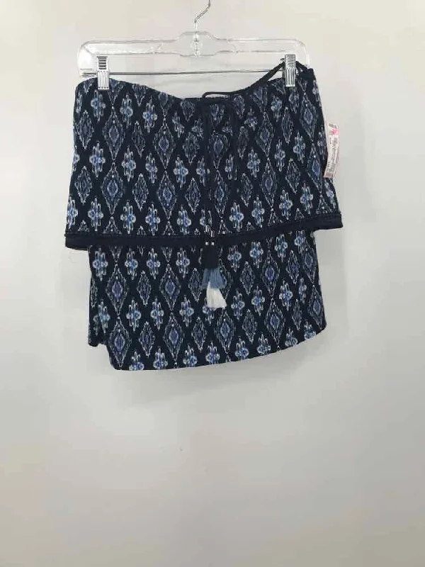 Pre-Owned WHBM Navy Size Small Strapless Tank rhinestone tank top