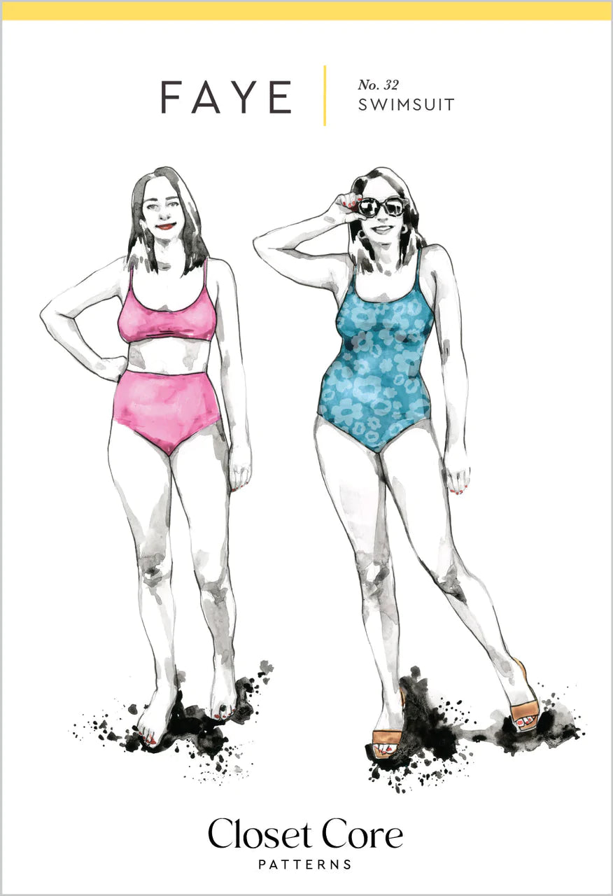 Closet Core Patterns | Faye Swimsuit Vibrant Bikini Design