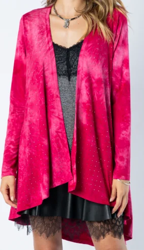 Women's Vocal Cardigan #IM1432LC Solid Print Embellished