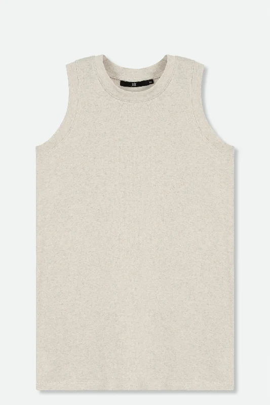 MUSCLE TANK IN HEATHERED PIMA STRETCH summer tank top