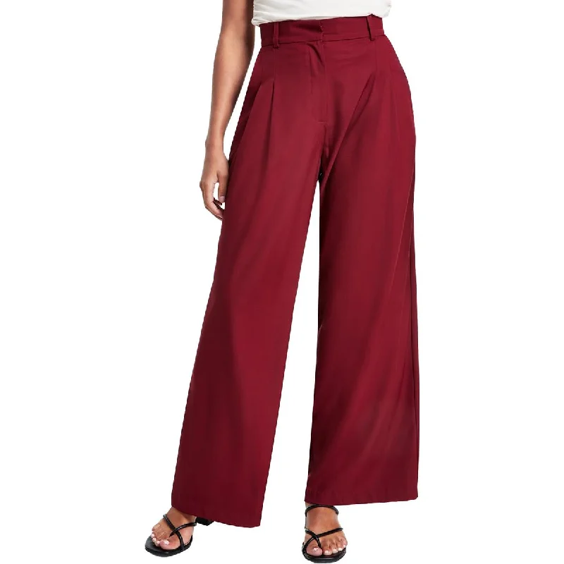 Bar III Womens Pocket  Wide Leg Pants Wide-Legged Palazzos