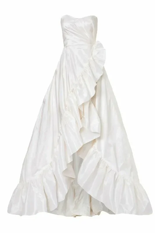 White Strapless A-Line Ruffles Long Party Dress Birthday Ball Gown DP3831 Tunics Essential wardrobe White Strapless A-Line Ruffles Long Party Dress Birthday Ball Gown DP3831 Tunics Essential wardrobe