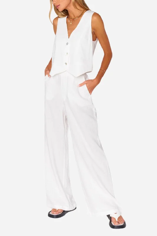 Show Me Your Mumu Vince Pants in White Comfortable Maternity Pants