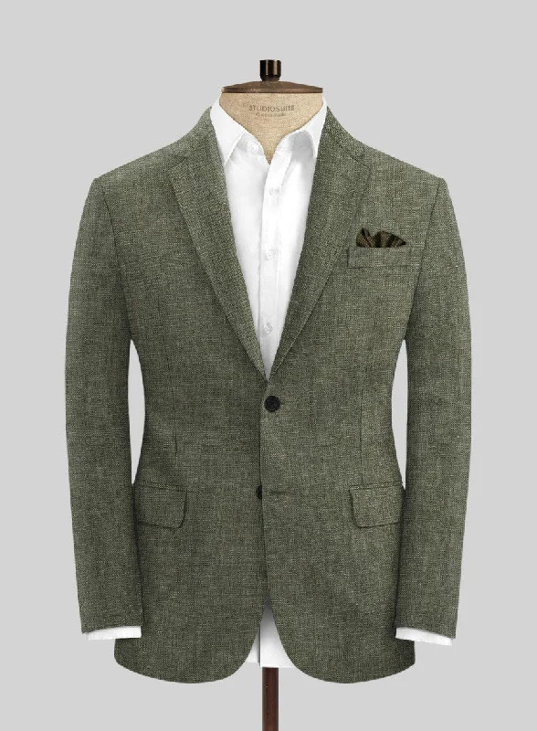 Solbiati Dew Green Linen Jacket Lace Jacket Ribbed Jacket Sequined Jacket
