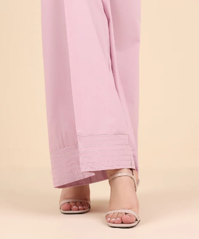 Solid Cambric Flared Pants Formal Slim Pants