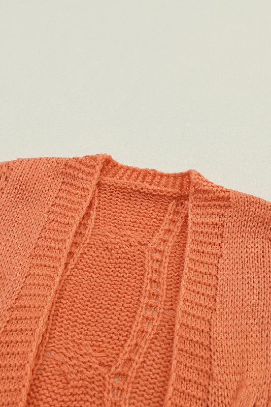 Burnt Orange Cardigan Iron Safe Non-Iron Wrinkle Free