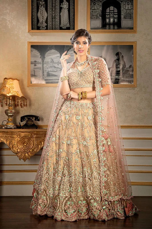 Embroidered Top and skirt with heavy scarf pleated skirt texture