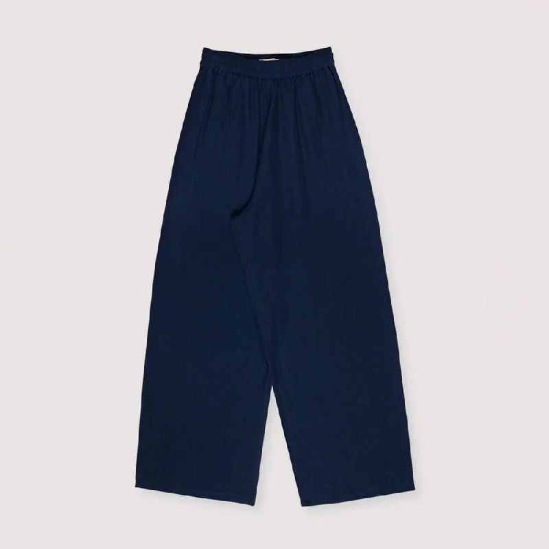 Hera Woman's Palazzo Pants | Navy Elegant Trouser Pants