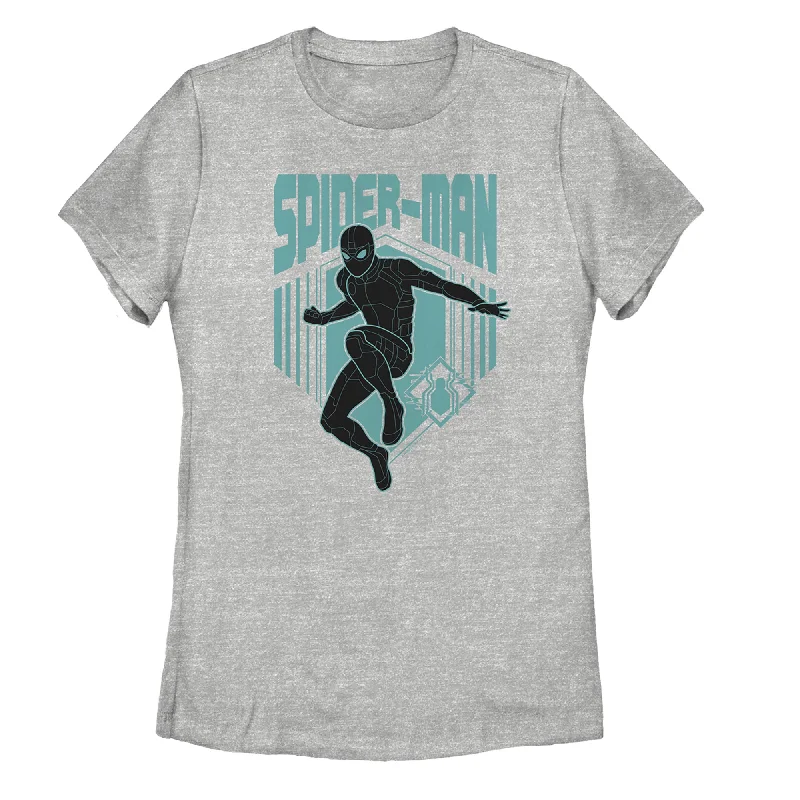 Women's Marvel Spider-Man: Far From Home Shadow Streak T-Shirt-- Boxy Fit Fitted Loose Women's Marvel Spider-Man: Far From Home Shadow Streak T-Shirt-- Boxy Fit Fitted Loose