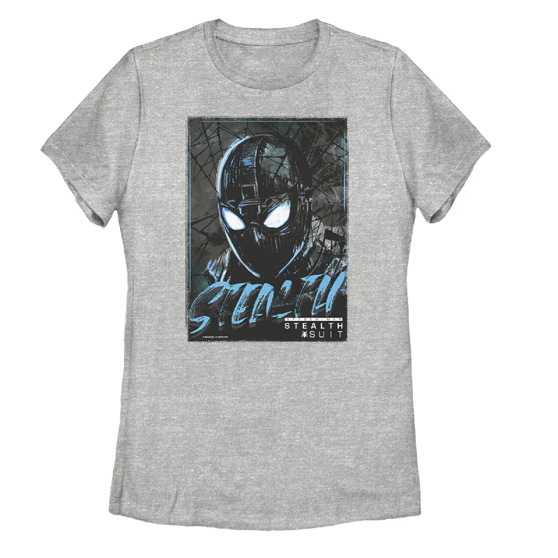 Women's Marvel Spider-Man: Far From Home Artsy Stealth T-Shirt-- Elegant Classic Vintage Women's Marvel Spider-Man: Far From Home Artsy Stealth T-Shirt-- Elegant Classic Vintage