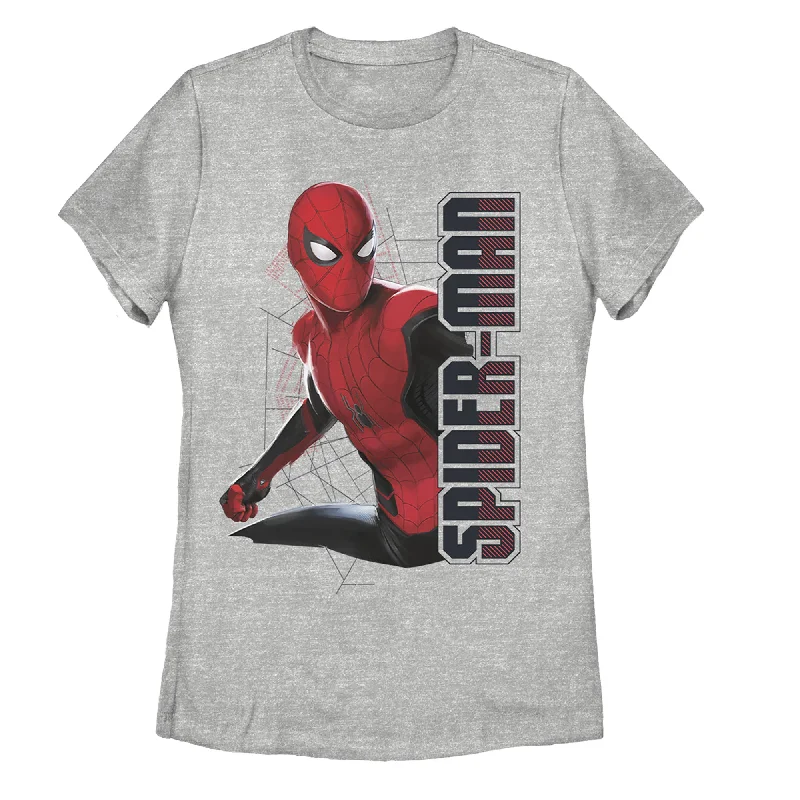 Women's Marvel Spider-Man: Far From Home Web Coordinates T-Shirt-- Thin T-Shirt Open Front Quick Dry Women's Marvel Spider-Man: Far From Home Web Coordinates T-Shirt-- Thin T-Shirt Open Front Quick Dry