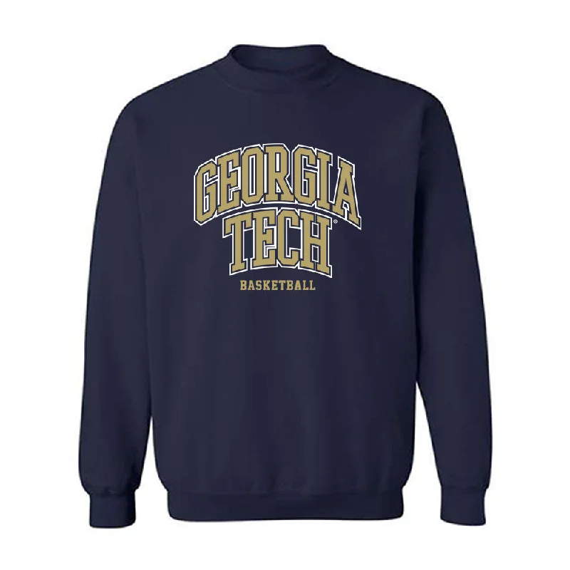 Georgia Tech - NCAA Women's Basketball : Gabbie Grooms - Classic Shersey Crewneck Sweatshirt Hoodie with Tied Waist Feminine Flattering Georgia Tech - NCAA Women's Basketball : Gabbie Grooms - Classic Shersey Crewneck Sweatshirt Hoodie with Tied Waist Feminine Flattering
