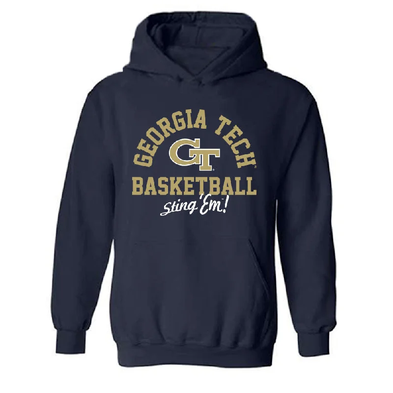 Georgia Tech - NCAA Women's Basketball : Gabbie Grooms - Classic Shersey Hooded Sweatshirt Hoodie with Drawstring Waist Adjustable Fitted Georgia Tech - NCAA Women's Basketball : Gabbie Grooms - Classic Shersey Hooded Sweatshirt Hoodie with Drawstring Waist Adjustable Fitted