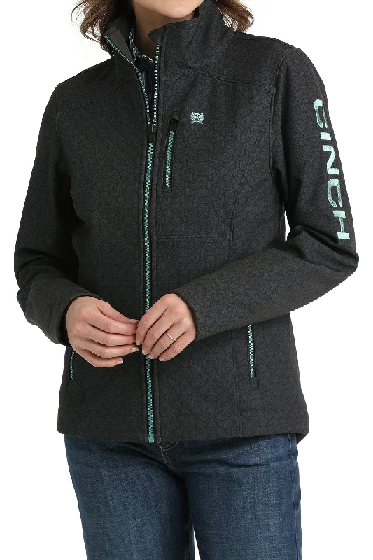 Women's Cinch CC Bonded Black Jacket Zippered Jacket Buttoned Jacket Snapped Jacket