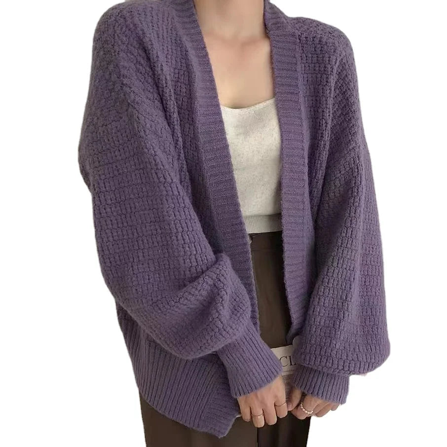 2024 Spring ladies long sleeve v-neck elegant cardigan classic large size high quality sweater coat Fitted Loose Oversized 2024 Spring ladies long sleeve v-neck elegant cardigan classic large size high quality sweater coat Fitted Loose Oversized