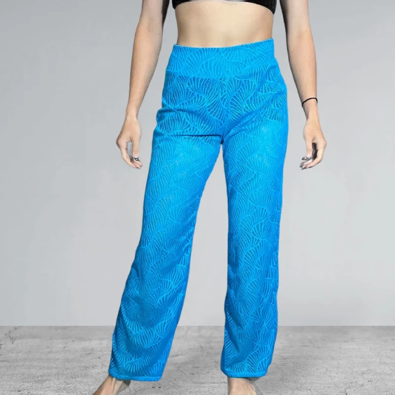 Several Colors - Beach Wave Mesh Straight Wide Leg Relaxed Fit Pants Soft Stretch Pants Several Colors - Beach Wave Mesh Straight Wide Leg Relaxed Fit Pants Soft Stretch Pants