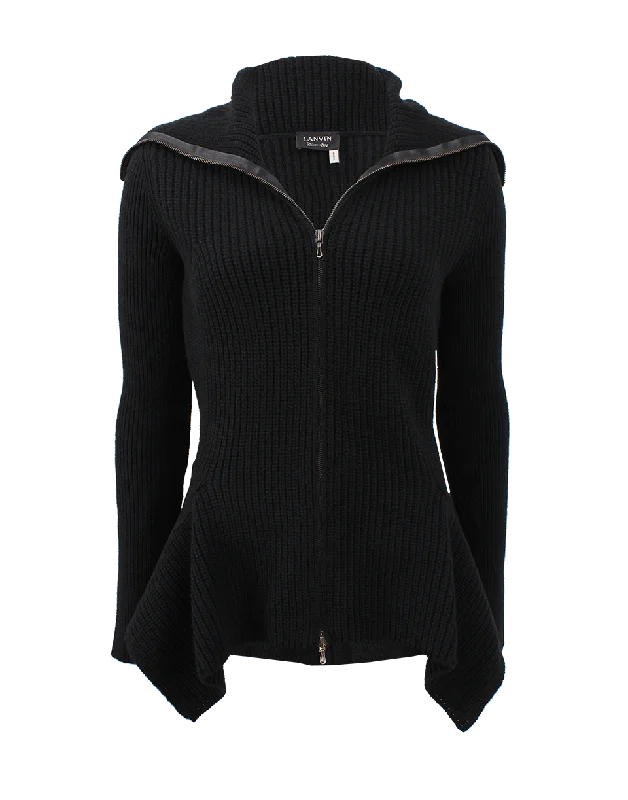 Peplum Zip Jacket Zip Front Button Front Snap Front
