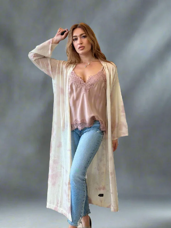 Irreplaceable Di Giordano California Vest Printed Cardigan Tailored Straight A-Line